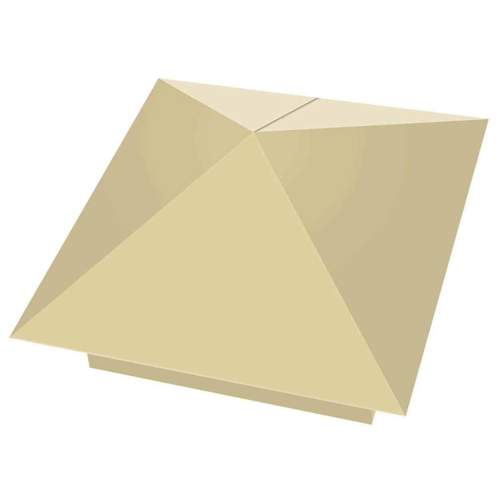 Колпак металлический 400х400мм RAL1014 Бежевый заборный Грозный фото