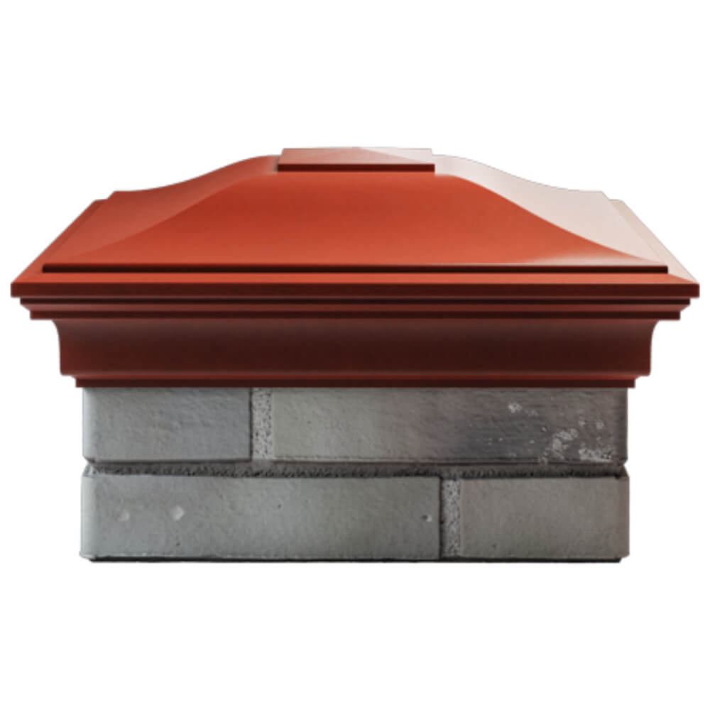 Колпак Zking Монблан Красный на столб 1.5х1.5 кирпича (385х385мм) Грозный фото