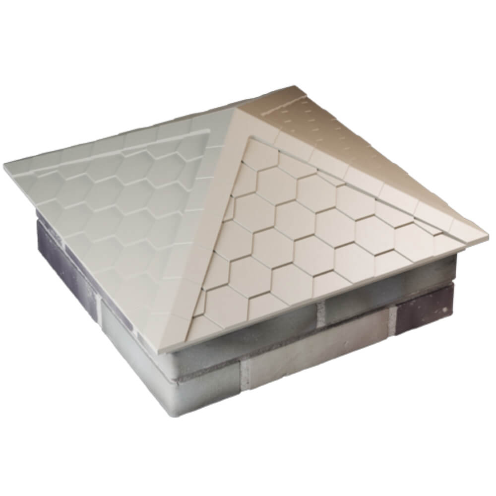 Колпак Zking Эверест Бежевый на столб 2х2 кирпича (535х535мм) Грозный фото