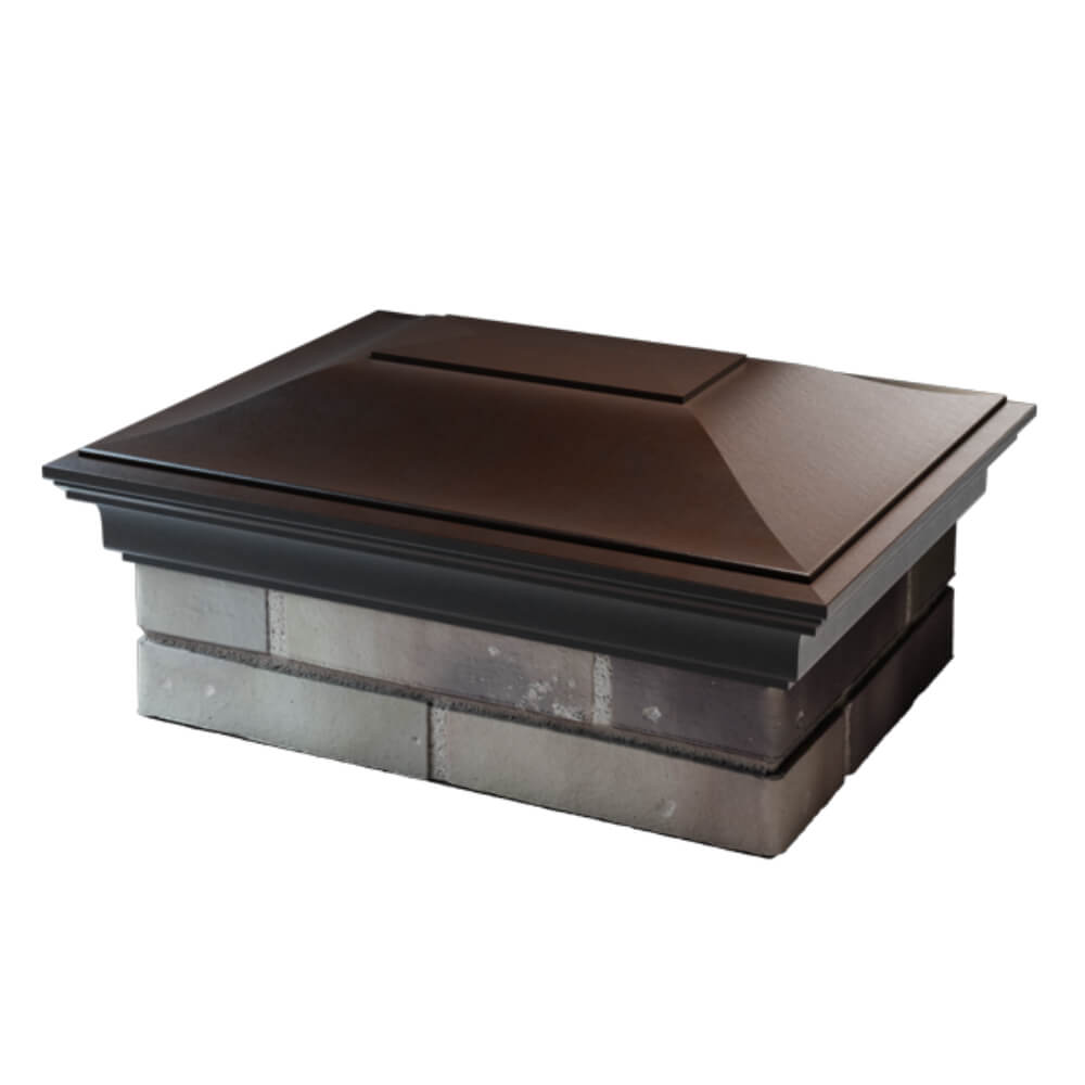 Колпак Zking Монблан Коричневый на столб 2х1.5 кирпича (515х385мм) в Грозном фото