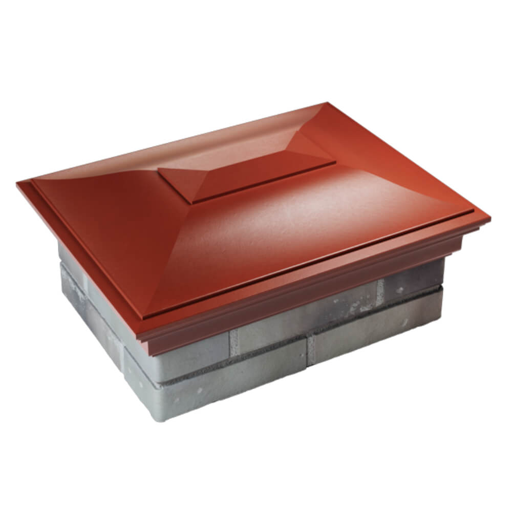 Колпак Zking Монблан Красный на столб 2х1.5 кирпича (515х385мм) Грозный фото