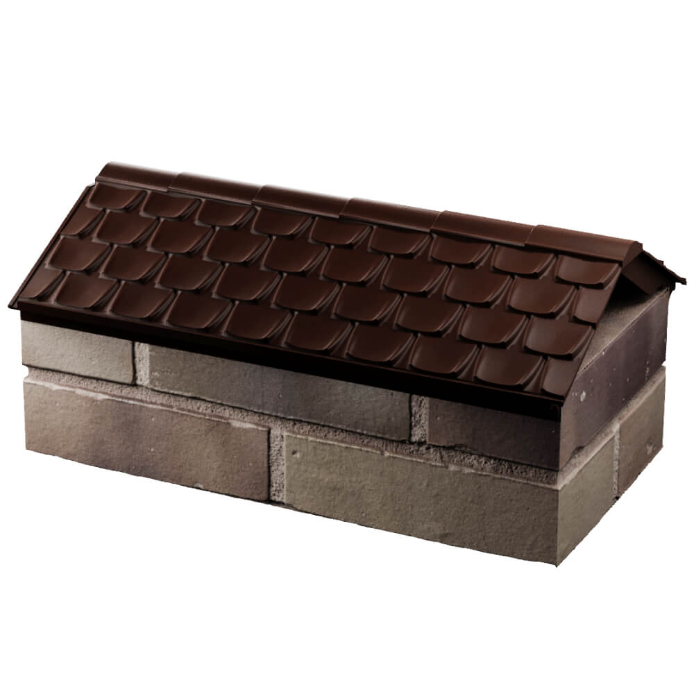 Парапет Zking Эльбрус Коричневый с посадкой на 1 кирпич (255мм) в Грозном фото