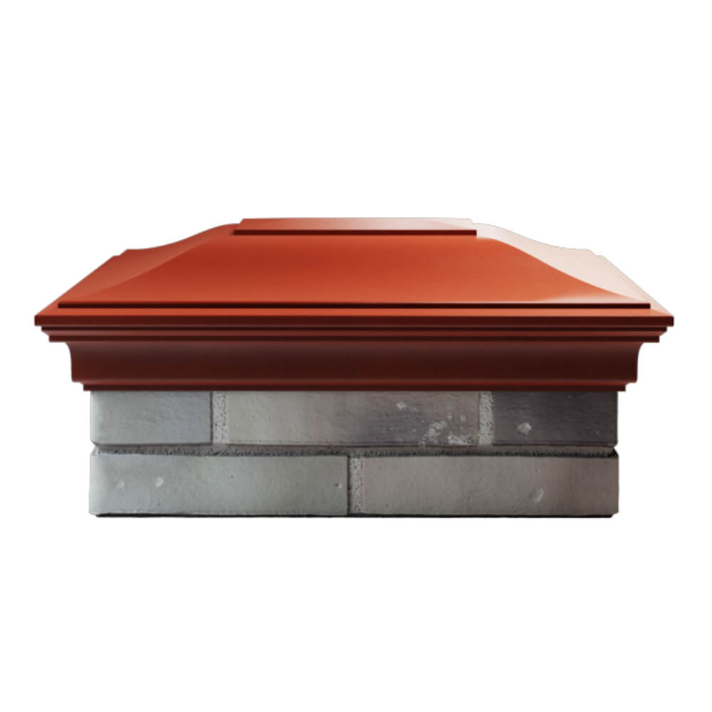 Колпак Zking Монблан Красный на столб 2х1.5 кирпича (515х385мм) в Грозном фото