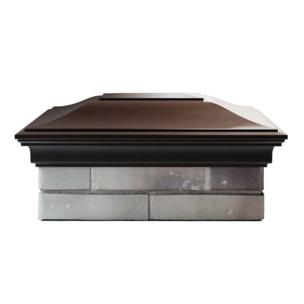 Колпак Zking Монблан Коричневый на столб 2х1.5 кирпича (515х385мм) в Грозном фото