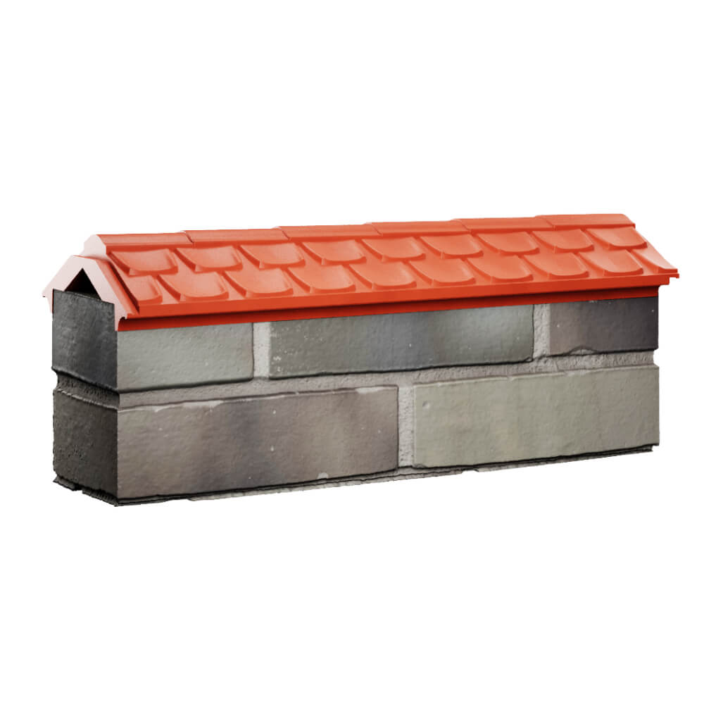 Парапет Zking Эльбрус Красный с посадкой на 0.5 кирпича (130мм) Грозный фото