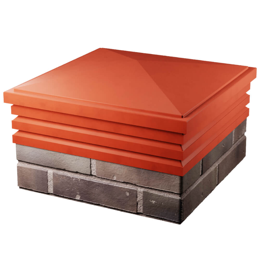 Колпак Zking Бона ХайТек Красный на столб 2х2 кирпича (513х513мм) в Грозном фото