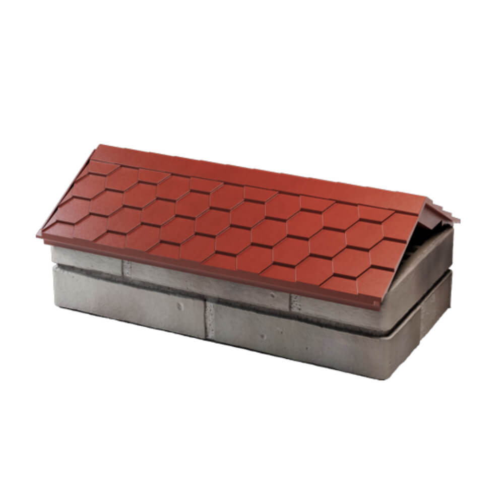 Парапет Zking Эверест Красный с посадкой на 1 кирпич (200/225/255мм) в Грозном фото