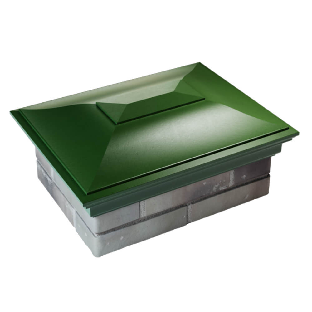 Колпак Zking Монблан Зеленый на столб 2х1.5 кирпича (515х385мм) Грозный фото