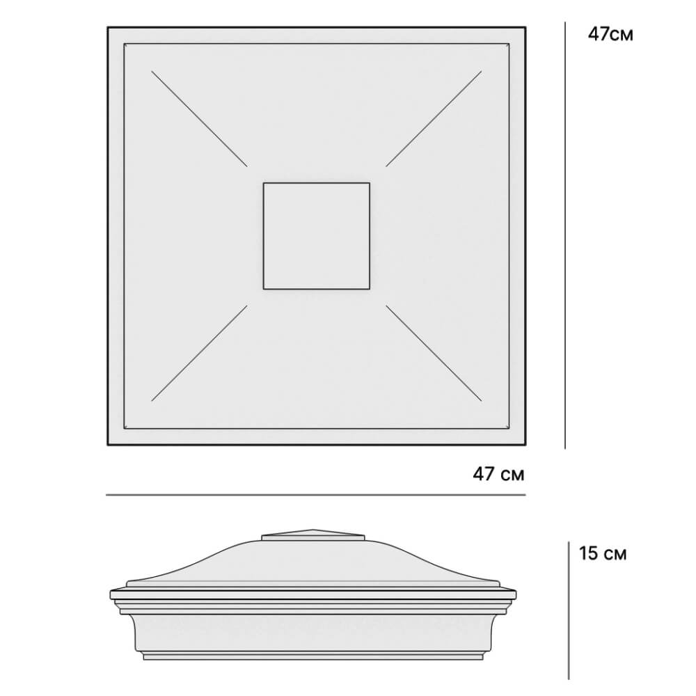 Колпак Zking Монблан Коричневый на столб 1.5х1.5 кирпича (385х385мм) в Грозном фото