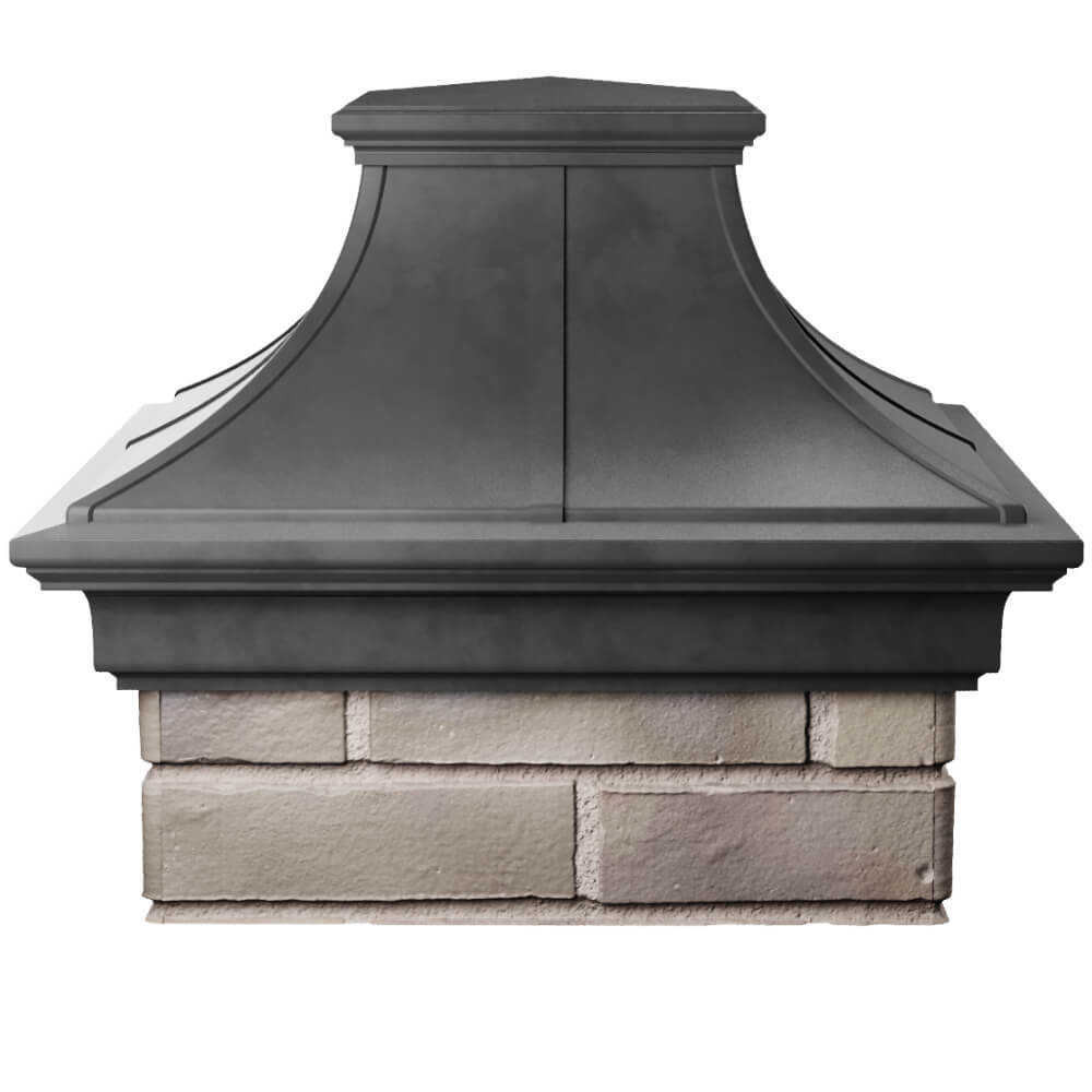 Колпак Zking Монблан Премиум Серый на столб 1.5х1.5 кирпича (385х385мм) Грозный фото