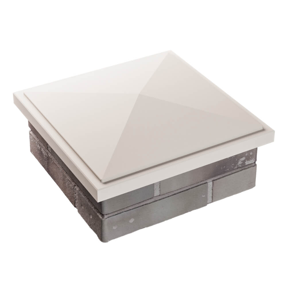 Колпак Zking БонаМоно Бежевый на столб 1.5х1.5 кирпича (385х385, 400х400мм) в Грозном фото