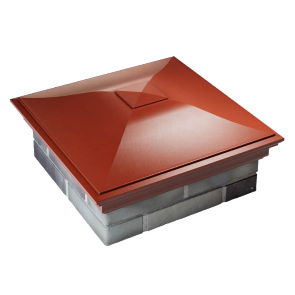 Колпак Zking Монблан Красный на столб 2х2 кирпича (515х515мм) Грозный фото