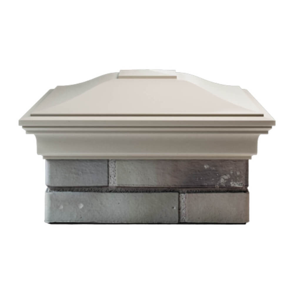 Колпак Zking Монблан Бежевый на столб 1.5х1.5 еврокирпича 0.7НФ (355х355мм) Грозный фото