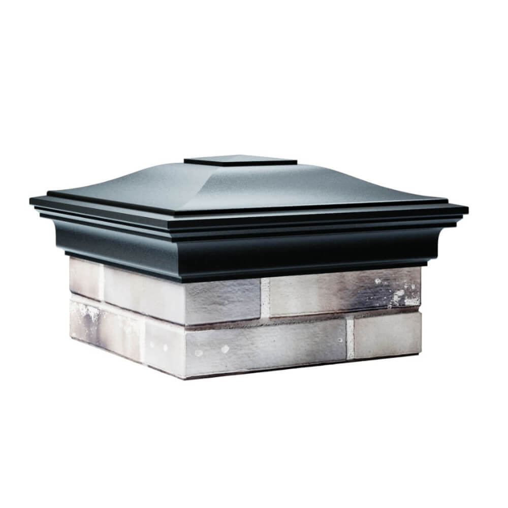 Колпак Zking Монблан Черный на столб 1.5х1.5 еврокирпича 0.7НФ (355х355мм) в Грозном фото