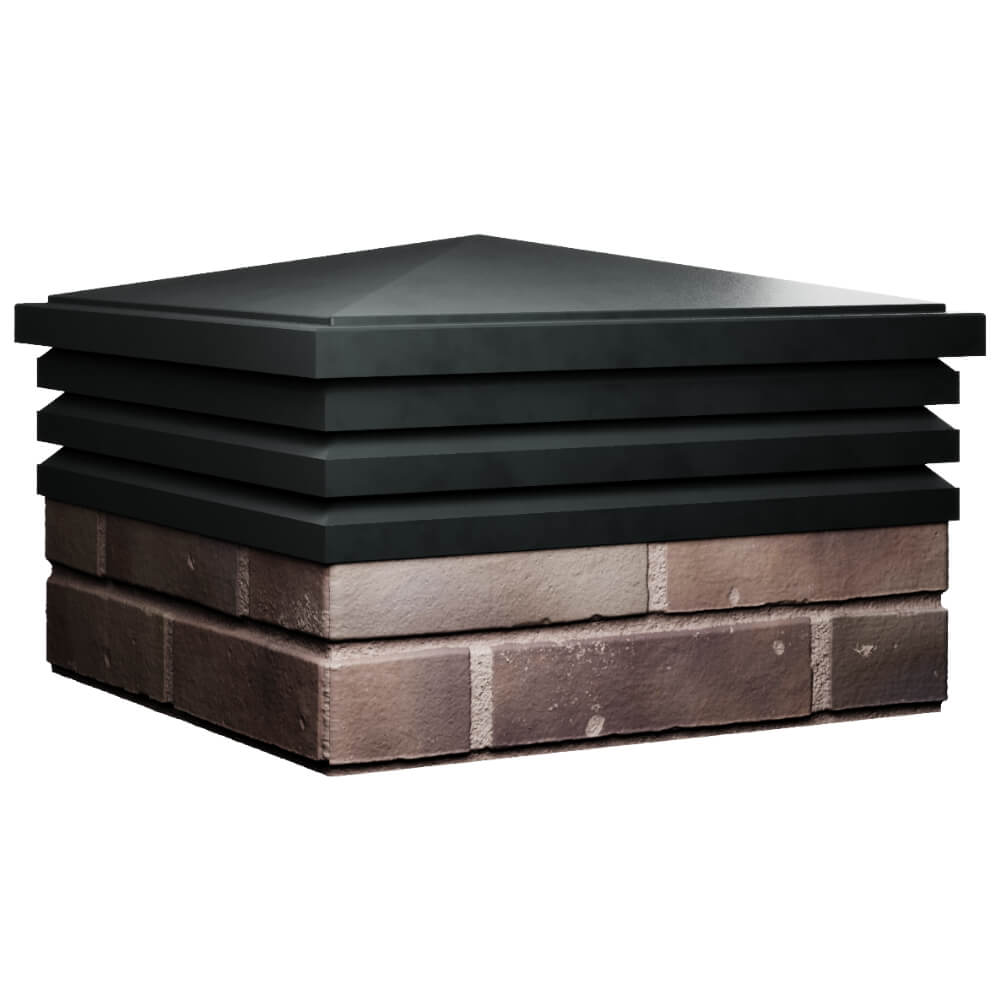 Колпак Zking Бона ХайТек Черный на столб 2х2 кирпича (513х513мм) в Грозном фото