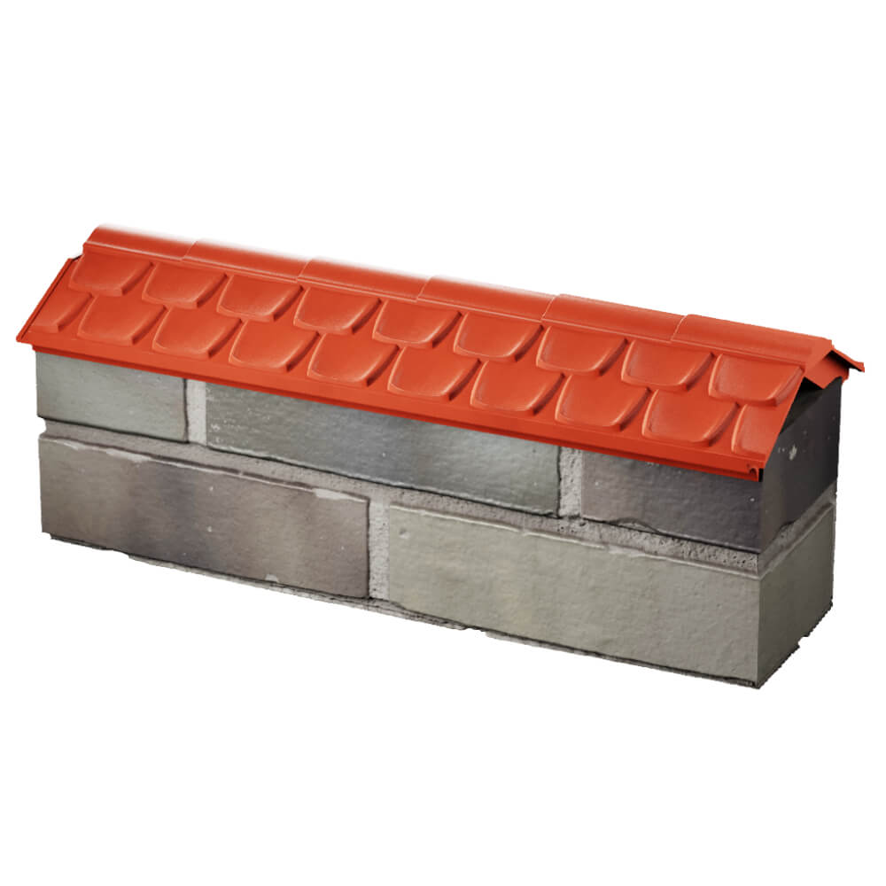 Парапет Zking Эльбрус Красный с посадкой на 0.5 кирпича (130мм) в Грозном фото