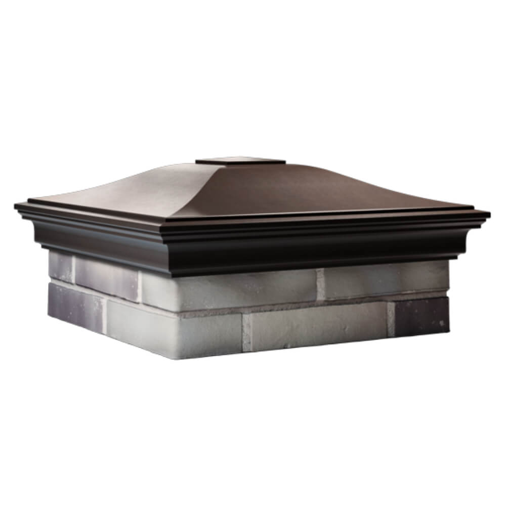 Колпак Zking Монблан Коричневый на столб 2х2 кирпича (515х515мм) в Грозном фото