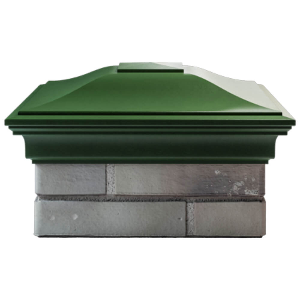 Колпак Zking Монблан Зеленый на столб 1.5х1.5 кирпича (385х385мм) Грозный фото