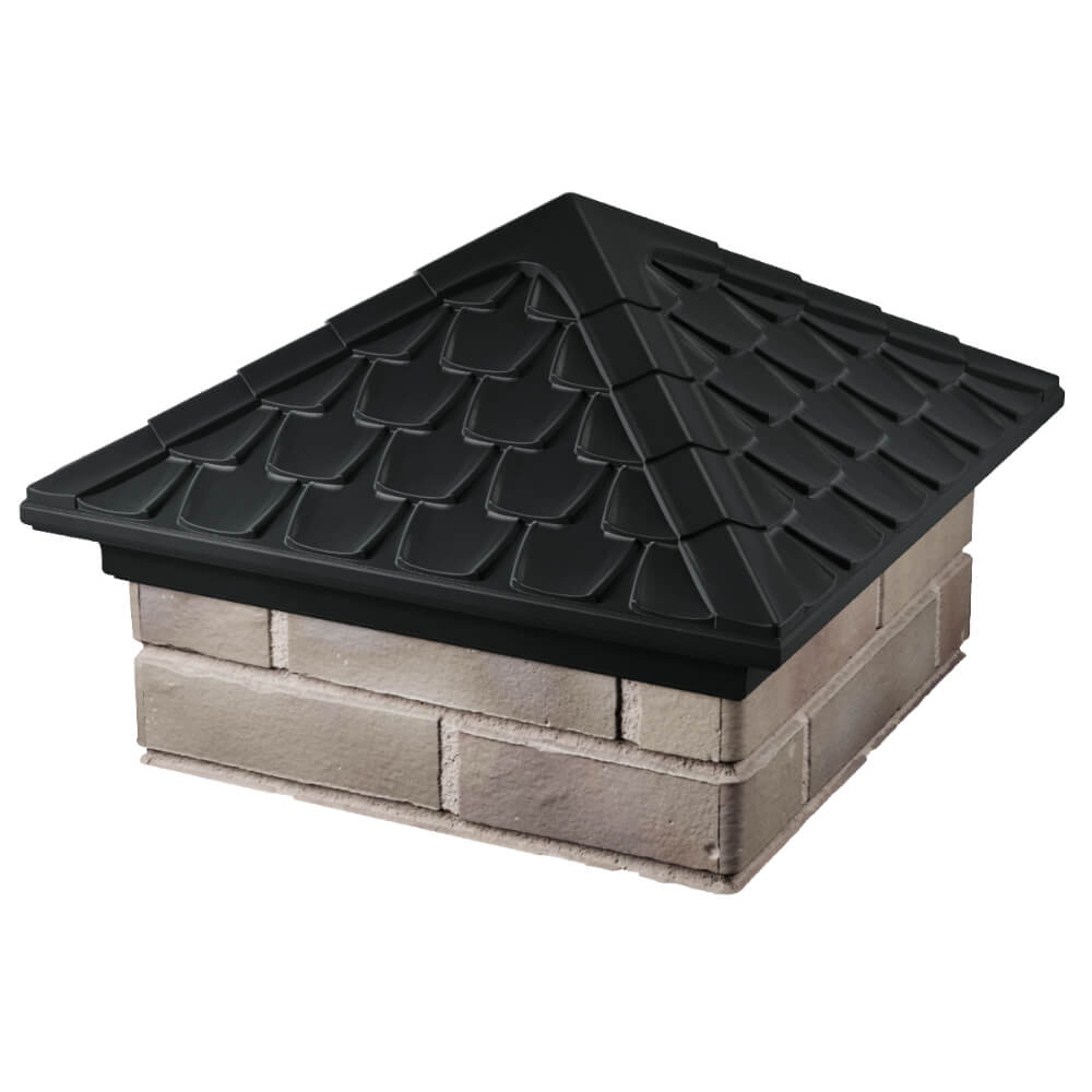 Колпак Zking Эльбрус Черный на столб 1.5х1.5 кирпича (385х385мм) в Грозном фото