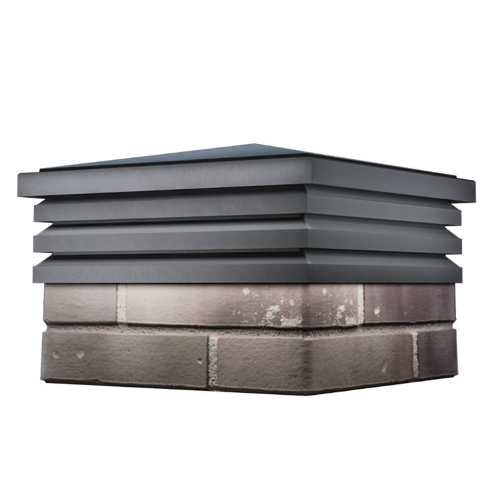 Колпак Zking Бона ХайТек Серый на столб 1.5х1.5 кирпича (385х385мм) в Грозном фото