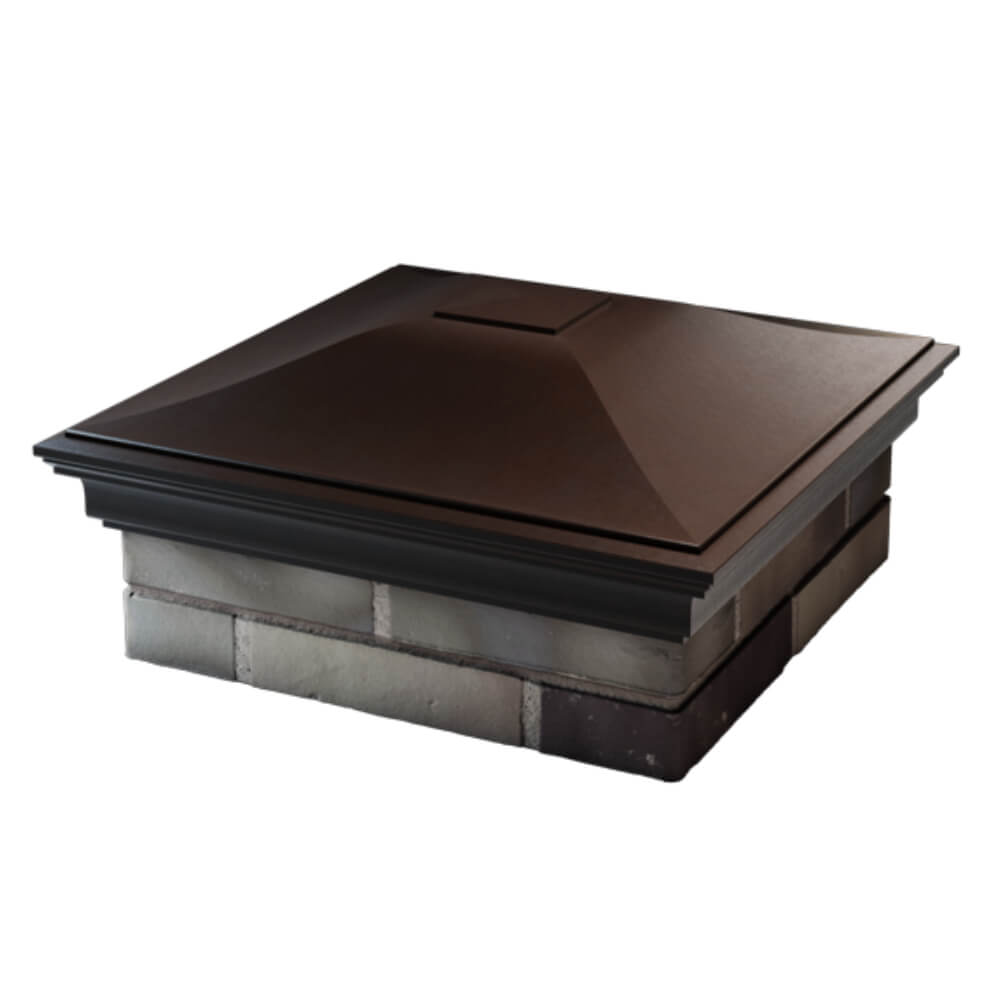 Колпак Zking Монблан Коричневый на столб 2х2 кирпича (515х515мм) в Грозном фото