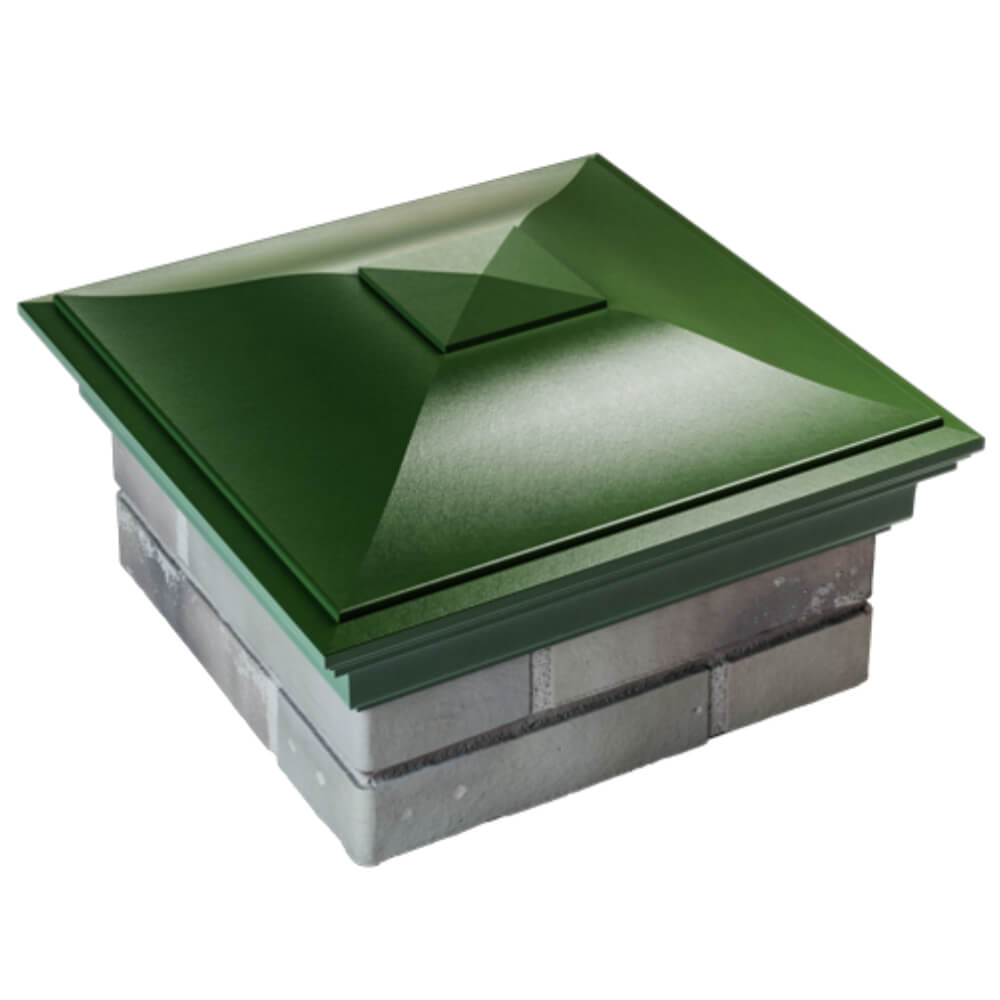 Колпак Zking Монблан Зеленый на столб 1.5х1.5 кирпича (385х385мм) в Грозном фото