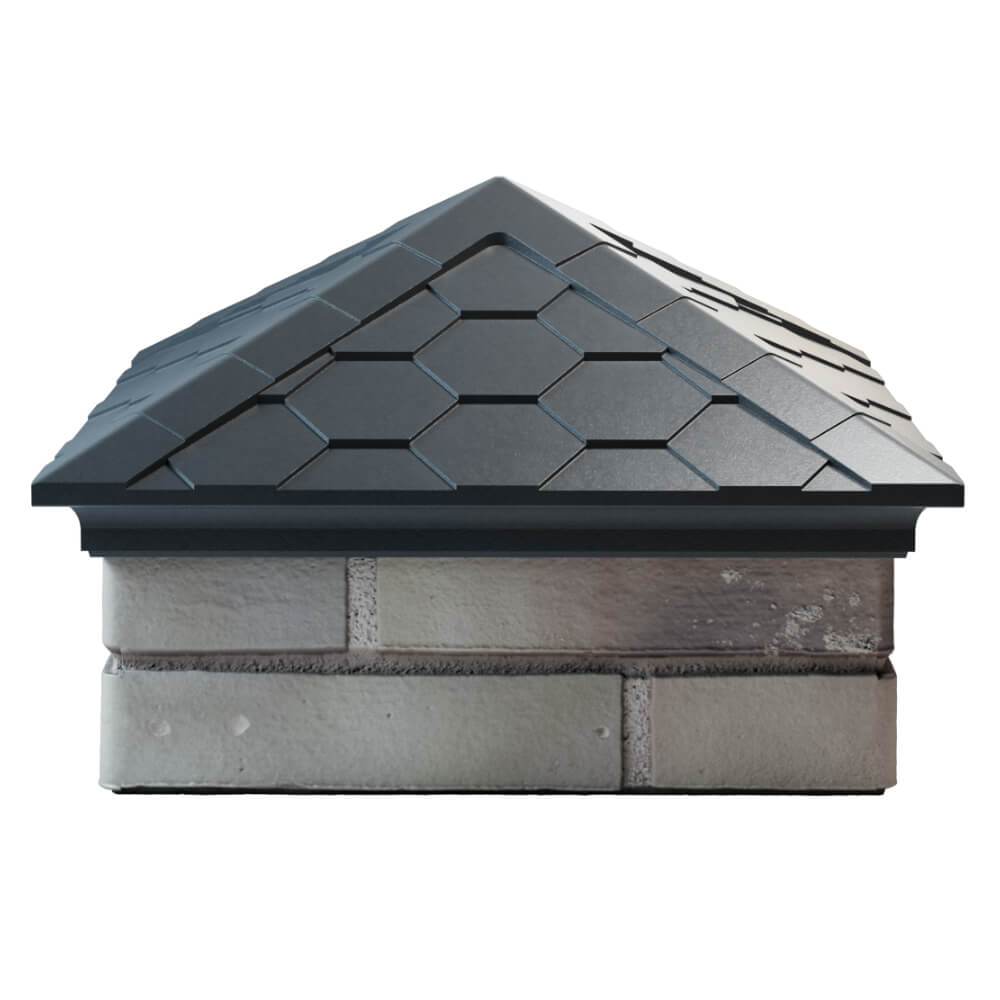 Колпак Zking Эверест Серый на столб 1.5х1.5 кирпича (390х390мм) Грозный фото