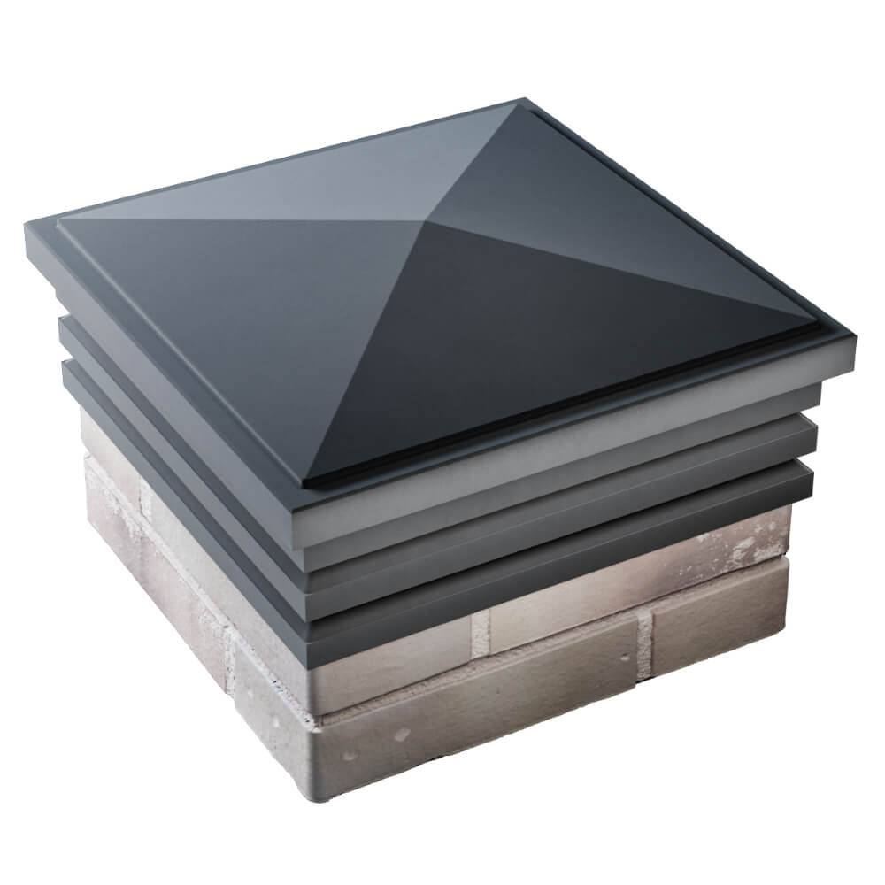 Колпак Zking Бона ХайТек Серый на столб 1.5х1.5 кирпича (385х385мм) в Грозном фото