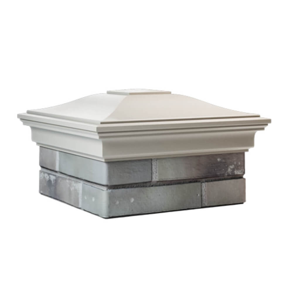 Колпак Zking Монблан Бежевый на столб 1.5х1.5 еврокирпича 0.7НФ (355х355мм) в Грозном фото