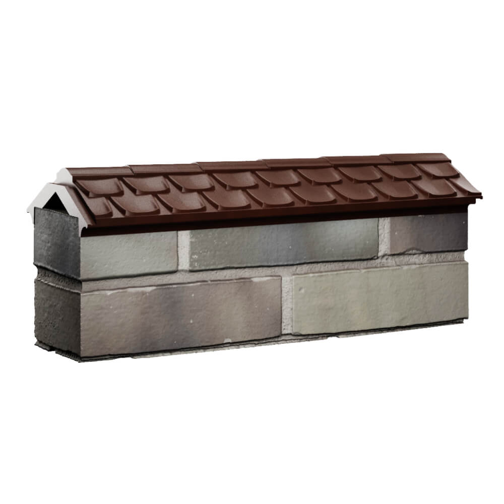 Парапет Zking Эльбрус Коричневый с посадкой на 0.5 кирпича (130мм) Грозный фото