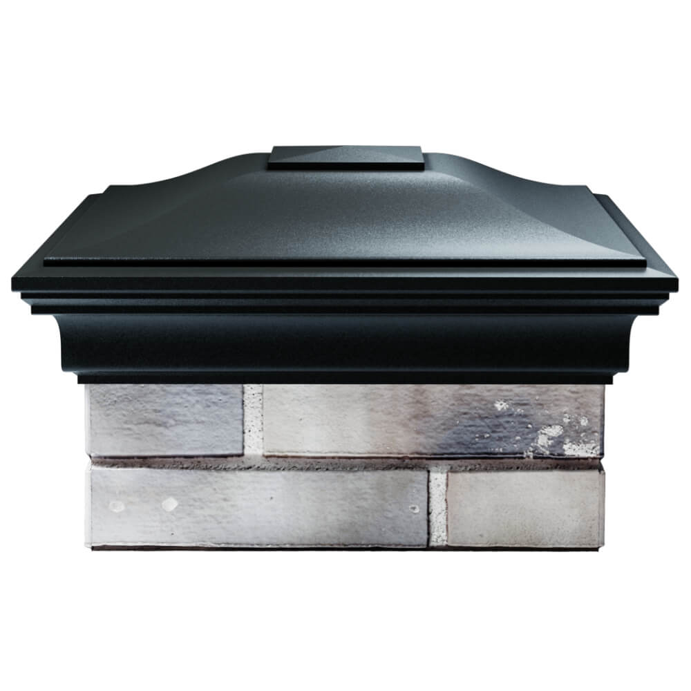 Колпак Zking Монблан Черный на столб 1.5х1.5 кирпича (385х385мм) Грозный фото