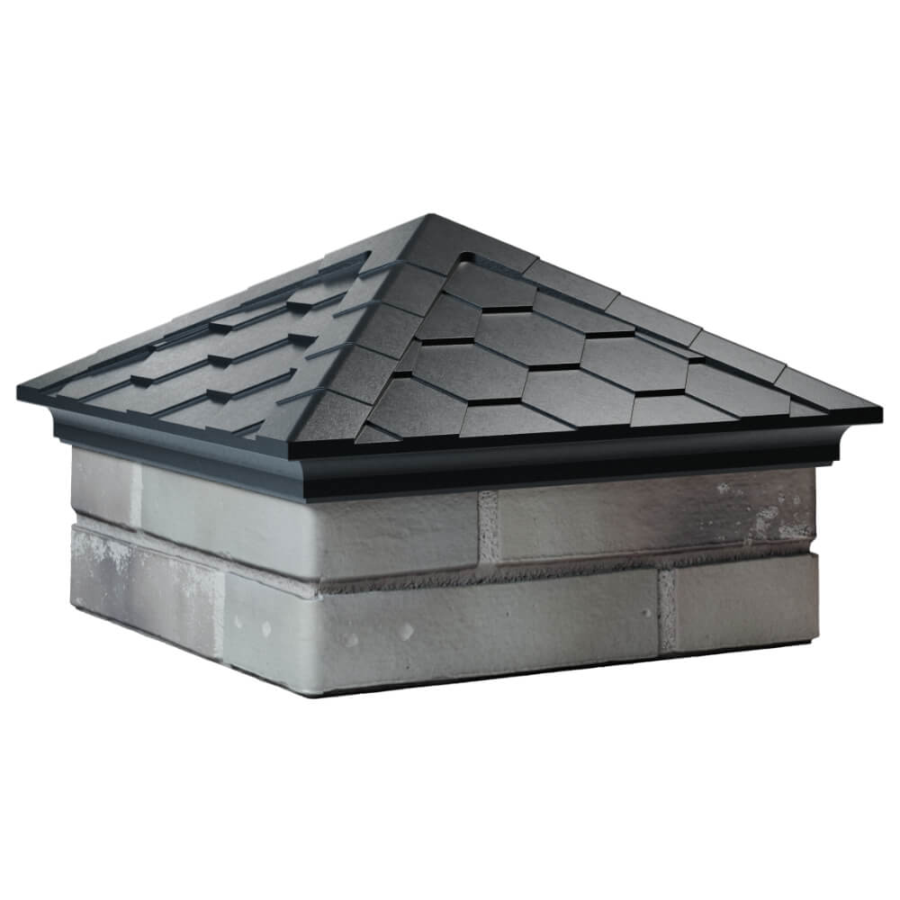 Колпак Zking Эверест Черный на столб 1.5х1.5 кирпича (390х390мм) в Грозном фото