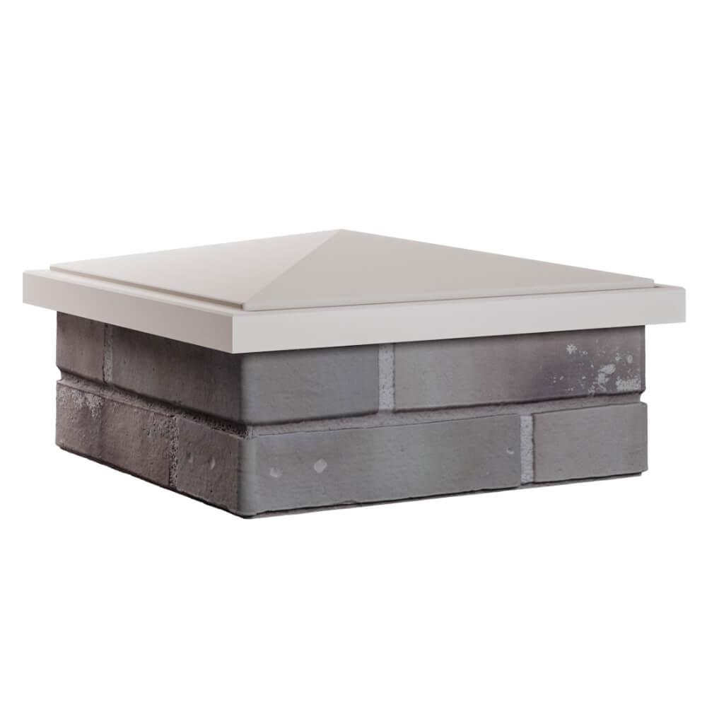 Колпак Zking БонаМоно Бежевый на столб 1.5х1.5 кирпича (385х385, 400х400мм) в Грозном фото