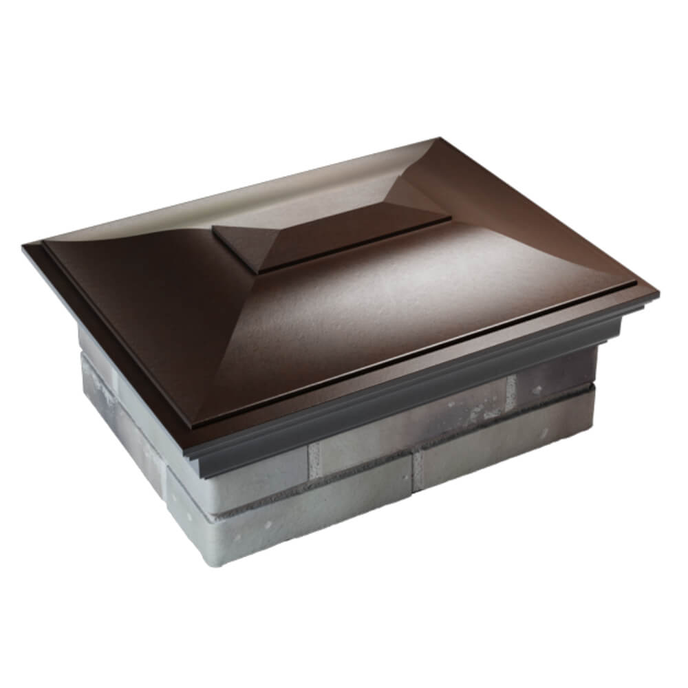 Колпак Zking Монблан Коричневый на столб 2х1.5 кирпича (515х385мм) Грозный фото