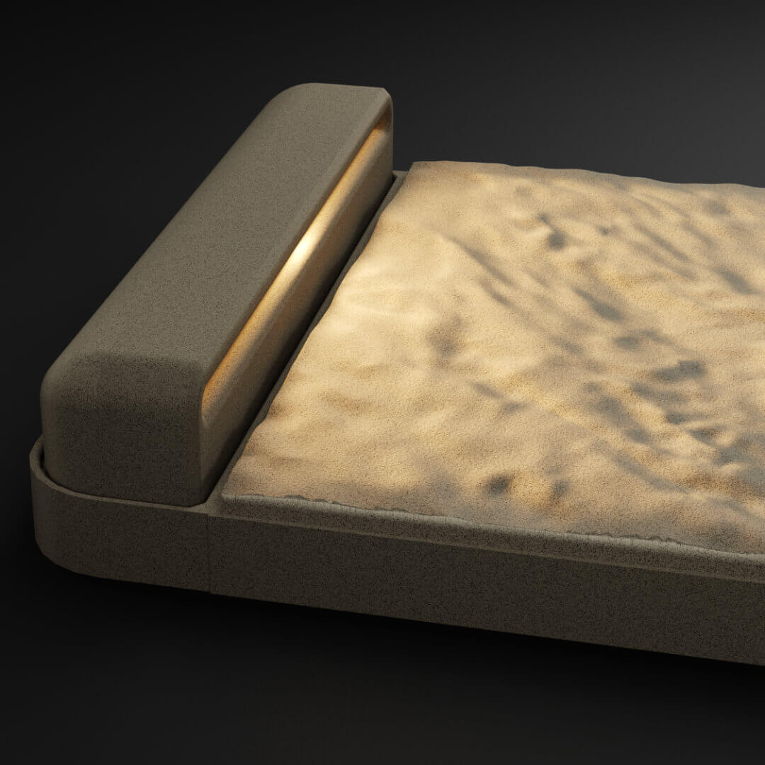 LED Светильник для шаговой плиты STONE Светлая Галька 330х75х98мм Грозный фото