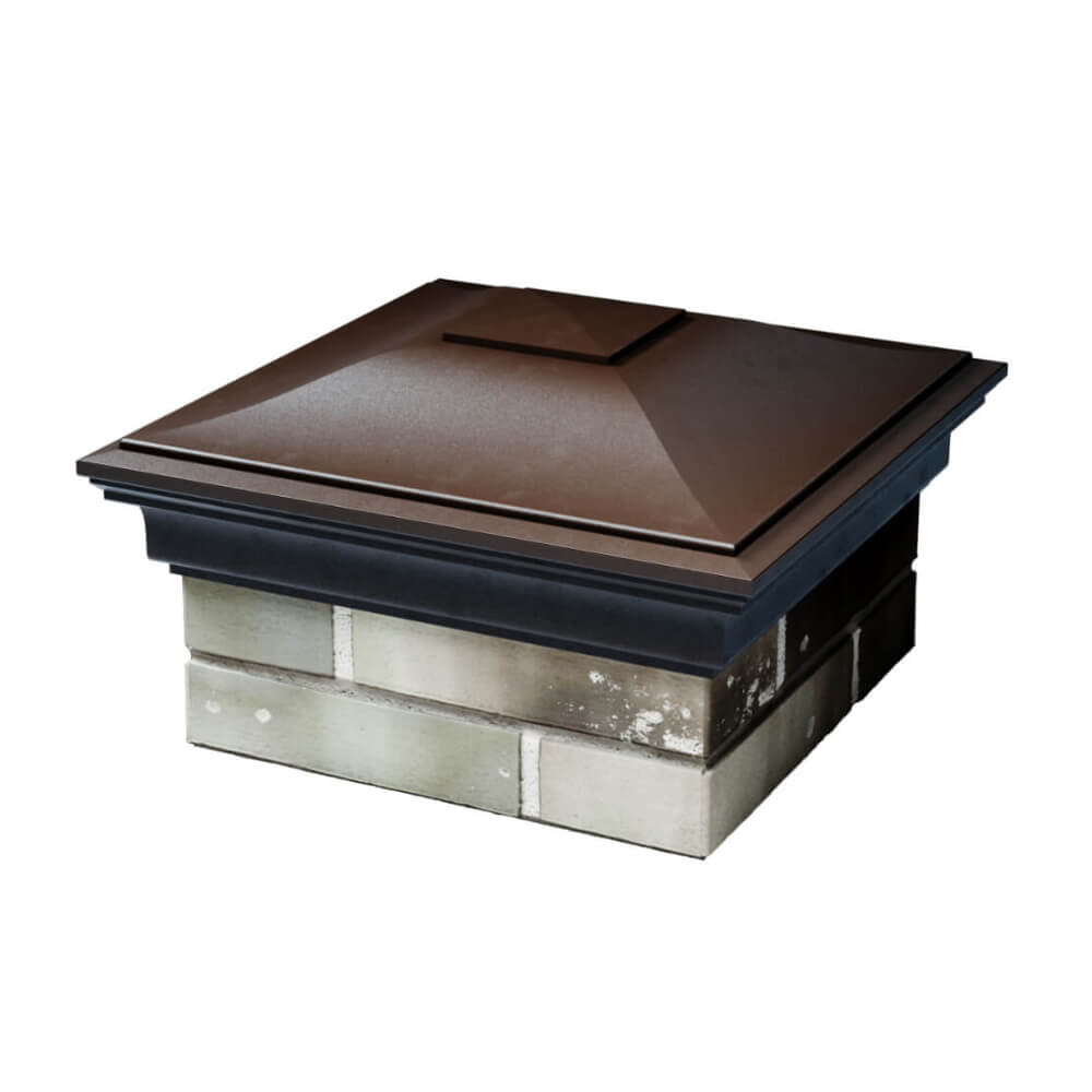 Колпак Zking Монблан Коричневый на столб 1.5х1.5 еврокирпича 0.7НФ (355х355мм) в Грозном фото