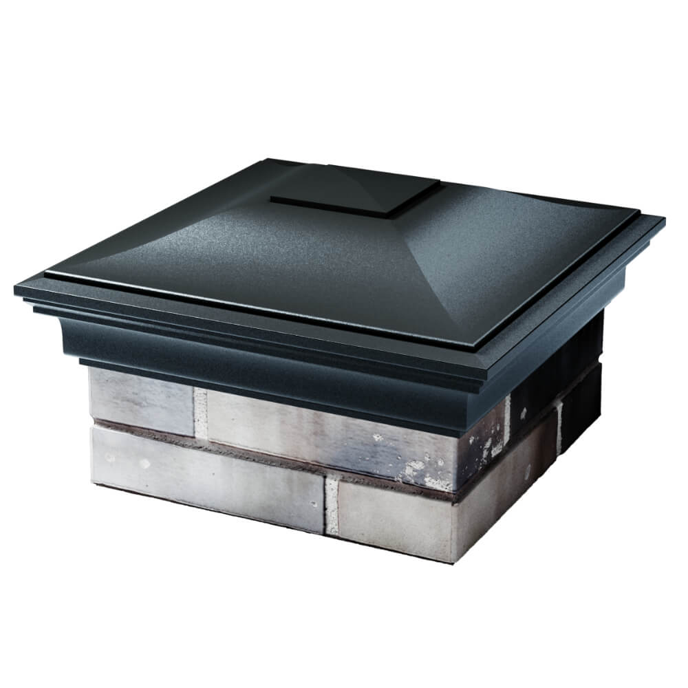 Колпак Zking Монблан Черный на столб 1.5х1.5 кирпича (385х385мм) в Грозном фото