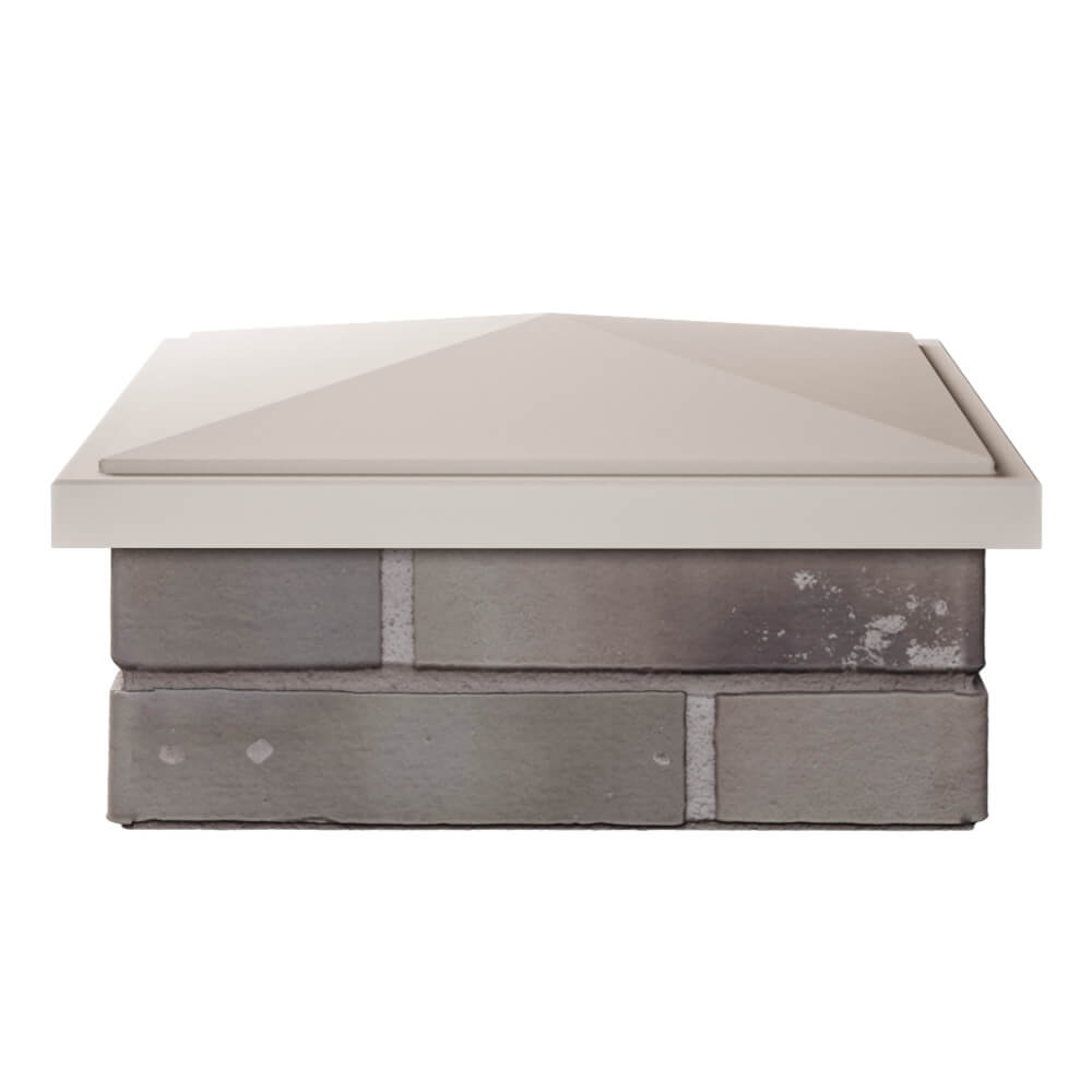 Колпак Zking БонаМоно Бежевый на столб 1.5х1.5 кирпича (385х385, 400х400мм) Грозный фото