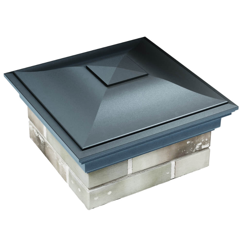 Колпак Zking Монблан Серый на столб 1.5х1.5 кирпича (385х385мм) в Грозном фото