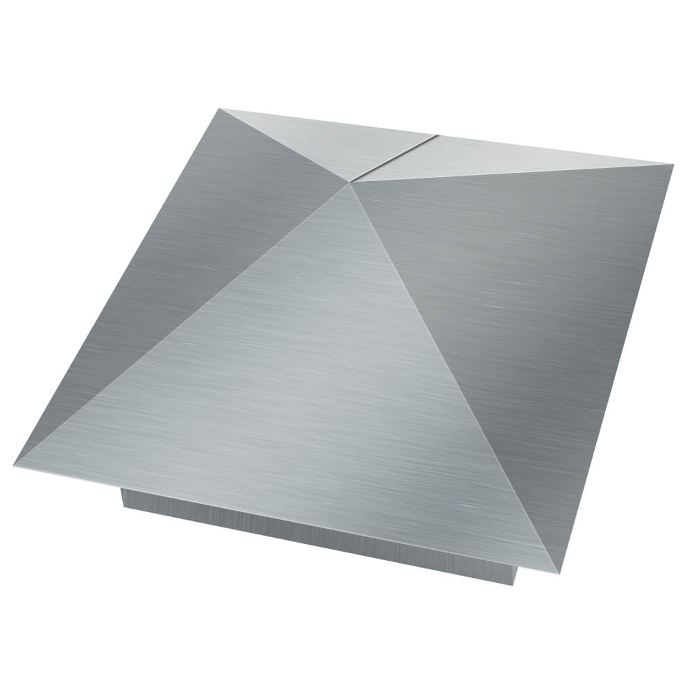 Колпак металлический 380х380мм оцинкованный заборный Грозный фото