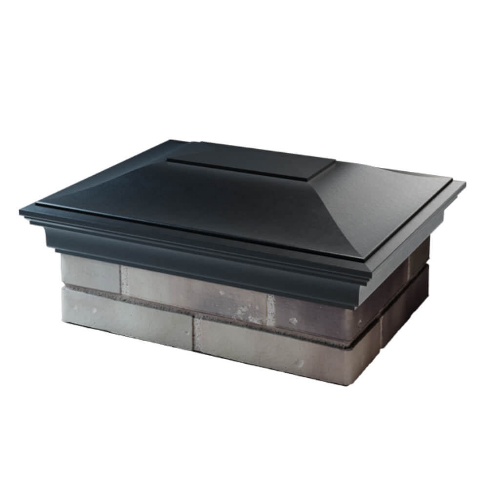 Колпак Zking Монблан Черный на столб 2х1.5 кирпича (515х385мм) в Грозном фото