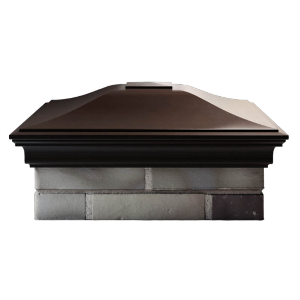 Колпак Zking Монблан Коричневый на столб 2х2 кирпича (515х515мм) в Грозном фото
