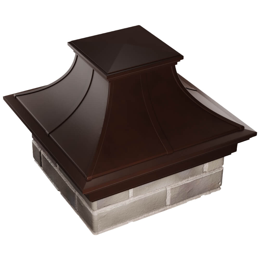 Колпак Zking Монблан Премиум Коричневый на столб 1.5х1.5 кирпича (385х385мм) в Грозном фото
