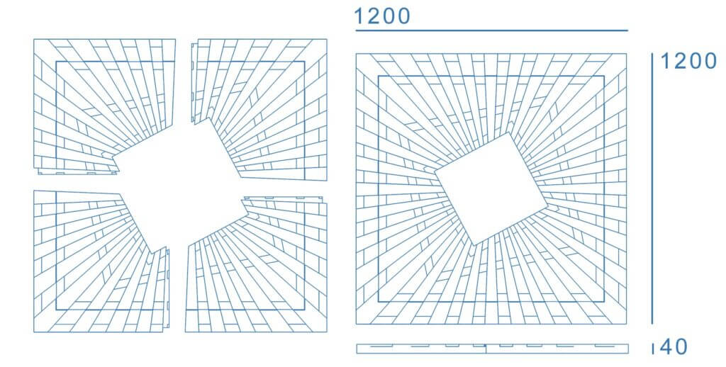 Приствольная решетка для дерева ZKING ATMOSPHERE 1.2х1.2м Черная в Грозном фото