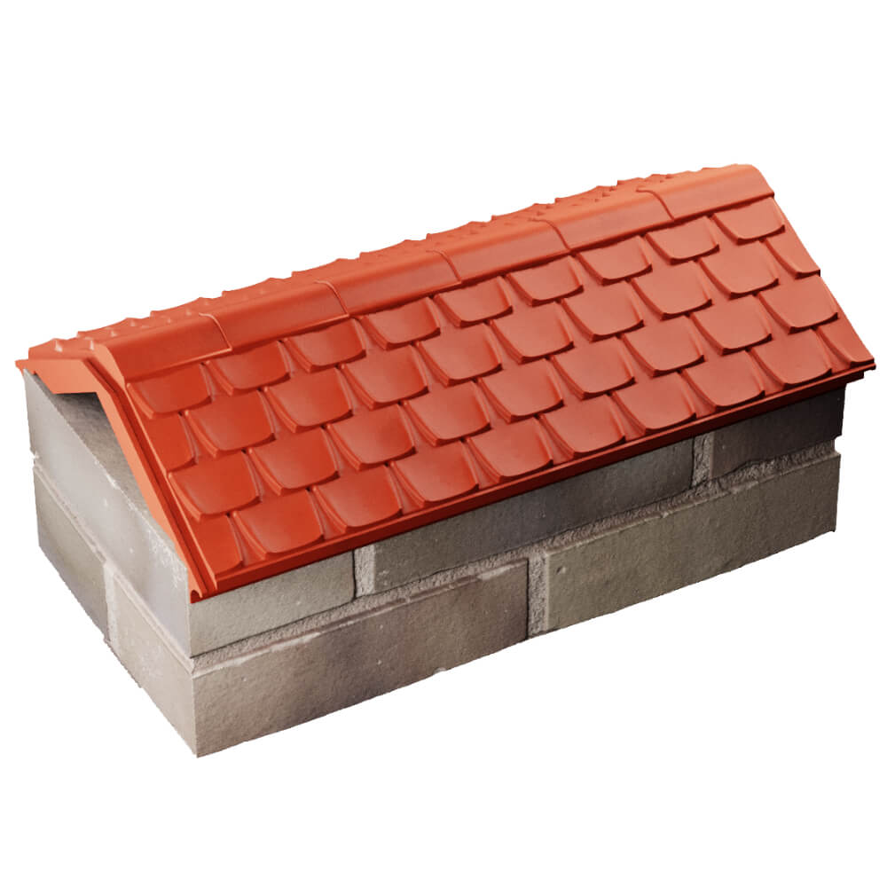 Парапет Zking Эльбрус Красный с посадкой на 1 кирпич (255мм) в Грозном фото