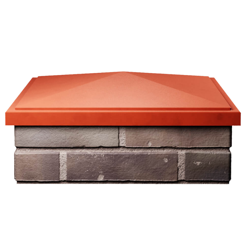 Колпак Zking БонаМоно Красный на столб 2х2 кирпича (515х515, 530х530мм) Грозный фото