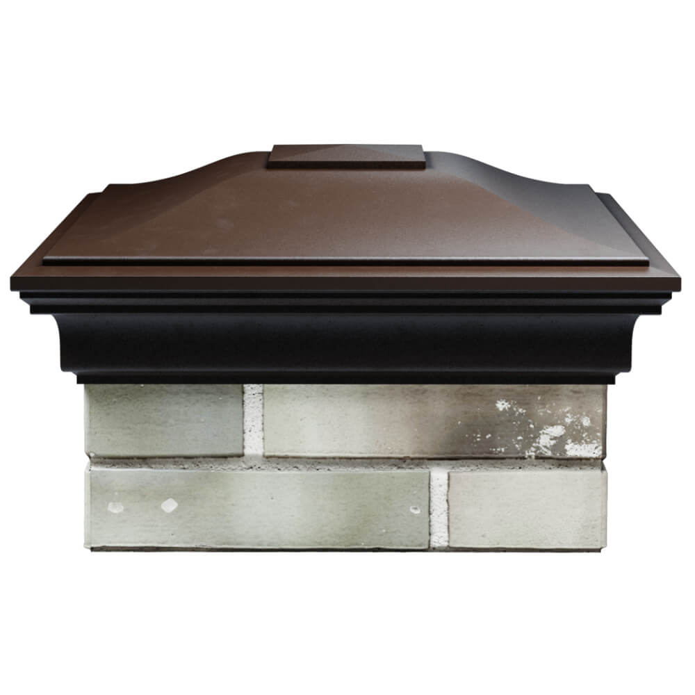 Колпак Zking Монблан Коричневый на столб 1.5х1.5 кирпича (385х385мм) Грозный фото