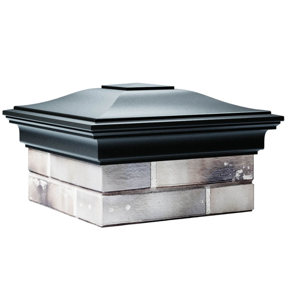 Колпак Zking Монблан Черный на столб 1.5х1.5 кирпича (385х385мм) в Грозном фото