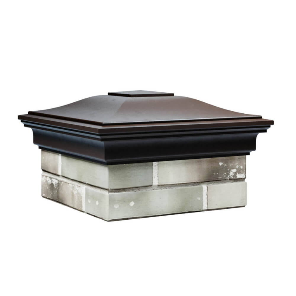 Колпак Zking Монблан Коричневый на столб 1.5х1.5 еврокирпича 0.7НФ (355х355мм) в Грозном фото