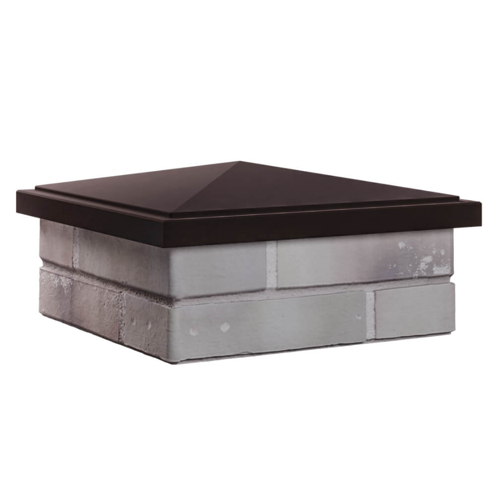 Колпак Zking БонаМоно Коричневый на столб 1.5х1.5 кирпича (385х385, 400х400мм) в Грозном фото